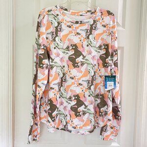 Enlighten UPF 50 sun protection shirt rash guard long sleeve watercolor plus